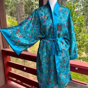 Vintage Victoria's Secret Blue Kimono Robe Intimates